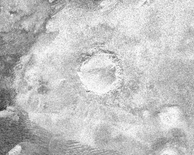 NASA image: Impact Crater with Ejecta Blanket
