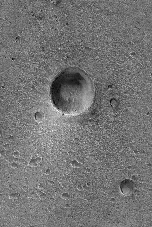 NASA image: Crater in Acidalia