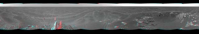NASA image: Naturaliste Crater, Opportunity SOl 387 3-D