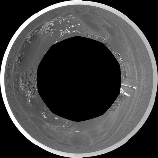 NASA image: Naturaliste Crater, Opportunity SOl 387 polar