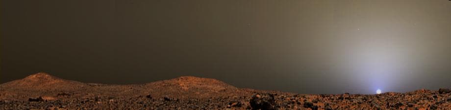 NASA image: Sunset on Mars from Pathfinder Images