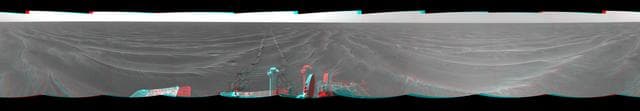 NASA image: Opportunity View on Sol 398 3-D