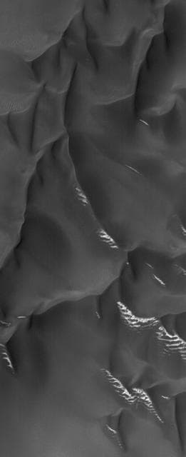 NASA image: Frost on Dunes