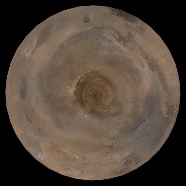 NASA image: Mars at Ls 176°: North Polar Region
