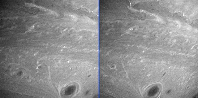NASA image: Saturn Anti-Hurricanes