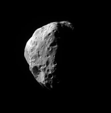 NASA image: Looking Down on Epimetheus