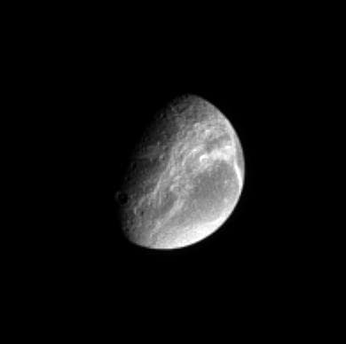 NASA image: Dione Canyonlands