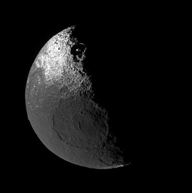 NASA image: A Moon with Two Dark Sides
