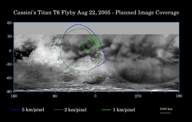 NASA image: Cassini Aug. 22, 2005, Titan Flyby