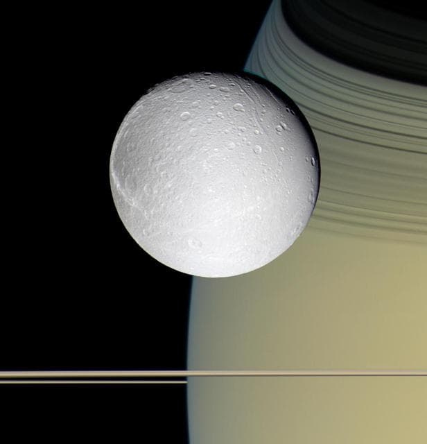 NASA image: Ringside with Dione