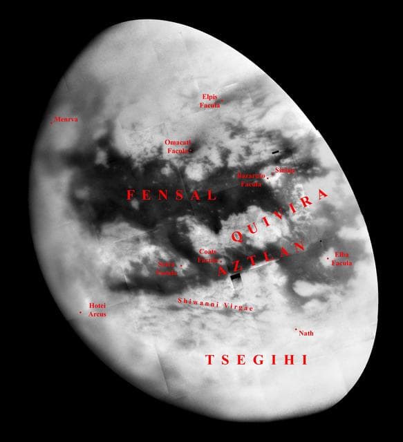 NASA image: Naming New Lands - September Flyby annotated