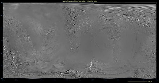 Map of Enceladus -- December 2005