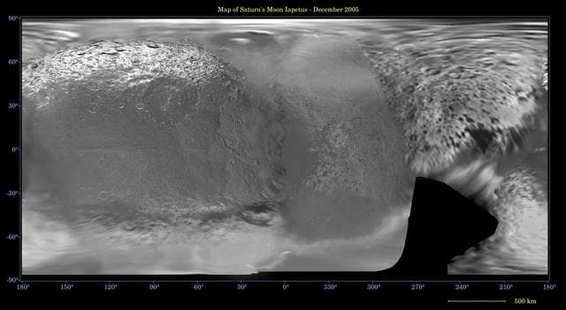 Map of Iapetus -- December 2005