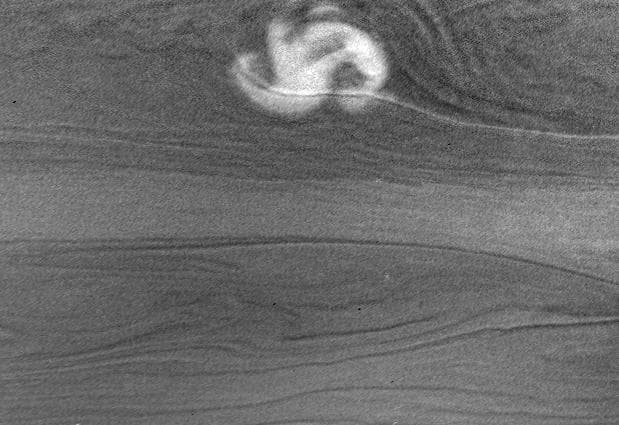 NASA image: Storm at Night Reprojected View