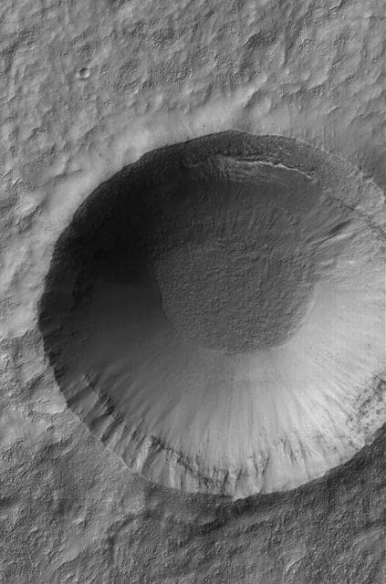 NASA image: Frosty Crater