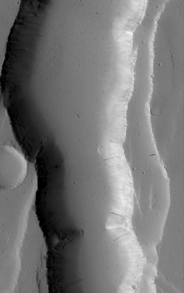 NASA image: Valley near Ceraunius