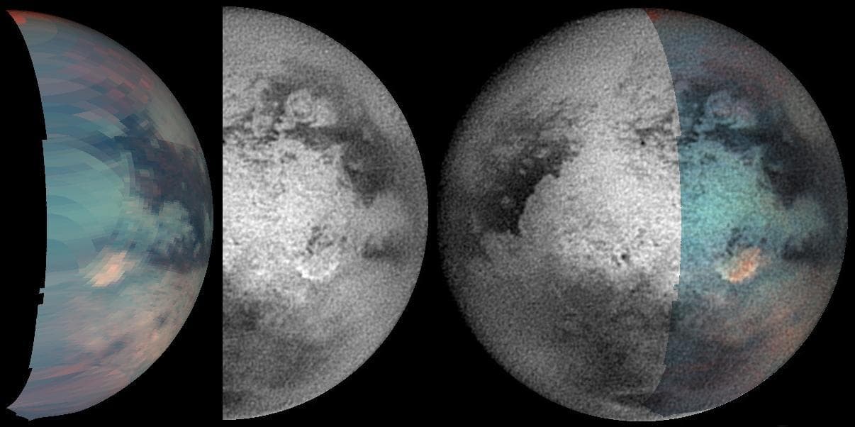 NASA image: Titan Odd Spot Baffles Scientists