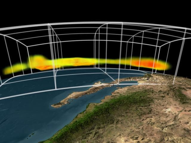 NASA image: AIRS Storm Front Approaching California animation