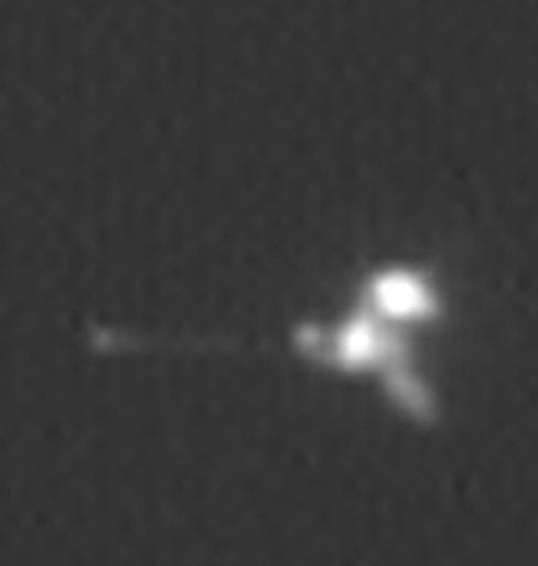 NASA image: Mars Odyssey Seen by Mars Global Surveyor