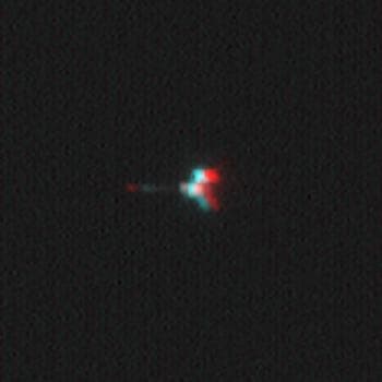 NASA image: Mars Odyssey Seen by Mars Global Surveyor 3-D