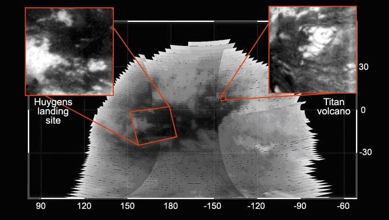 NASA image: Map of Titan in Infrared