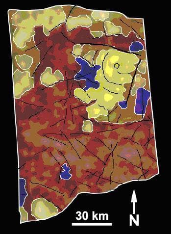 NASA image: Geologic Map of Titan Volcano