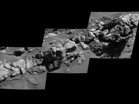 NASA image: Spirit View of Larry Outcrop
