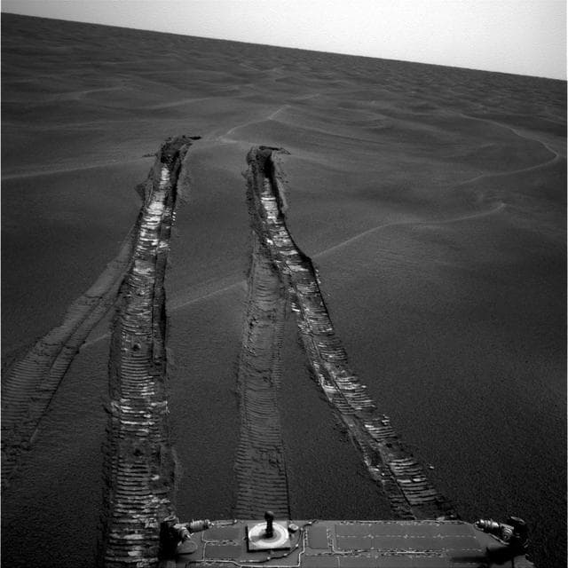 NASA image: Looking Back at Purgatory Dune