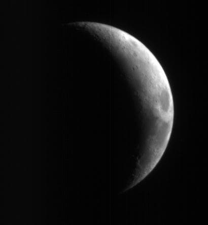 NASA image: High-Resolution Mars Camera Test Image of Moon
