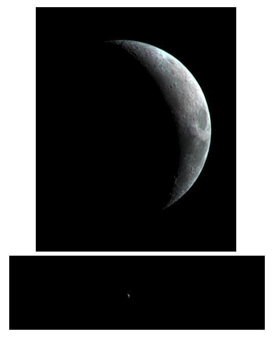 NASA image: High-Resolution Mars Camera Test Image of Moon Infrared