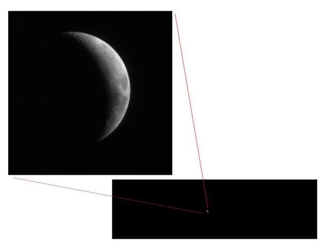 NASA image: Full-Frame Reference for Test Photo of Moon