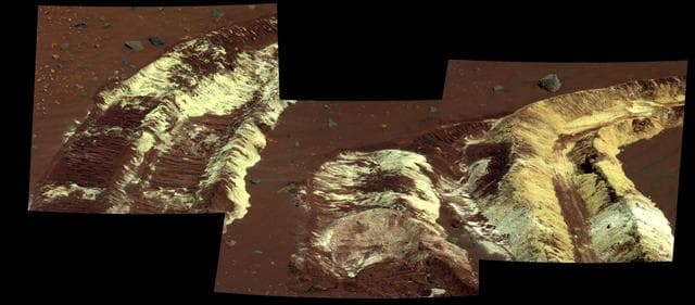 NASA image: Bright Soil Near McCool False Color