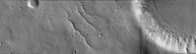 NASA image: Landscape West of Bosporos Rupes