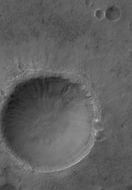NASA image: Gullied Crater