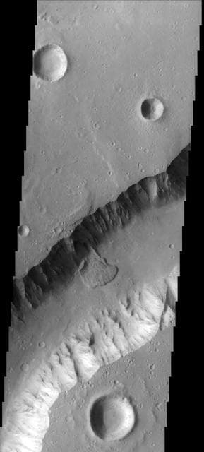 NASA image: Channel Landslide