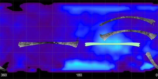 NASA image: Titan T13 Viewed by Cassini Radar - Flat Map