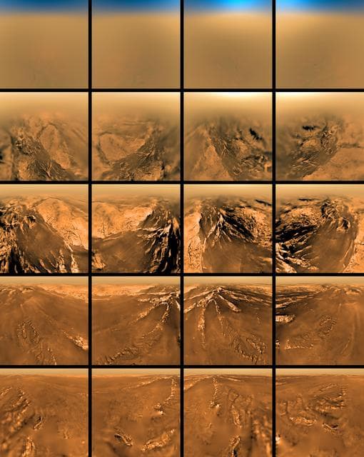 NASA image: Views of Titan from Different Altitudes