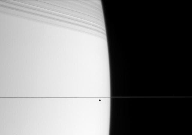 NASA image: Ring Moon, Ring Shadows