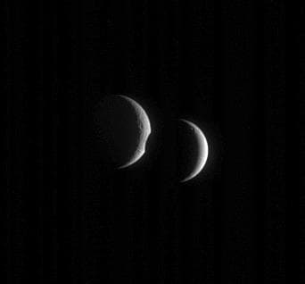 NASA image: Uncovering Rhea