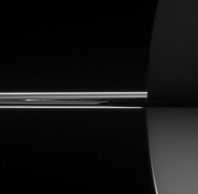 NASA image: Mimas Seeking Solitude