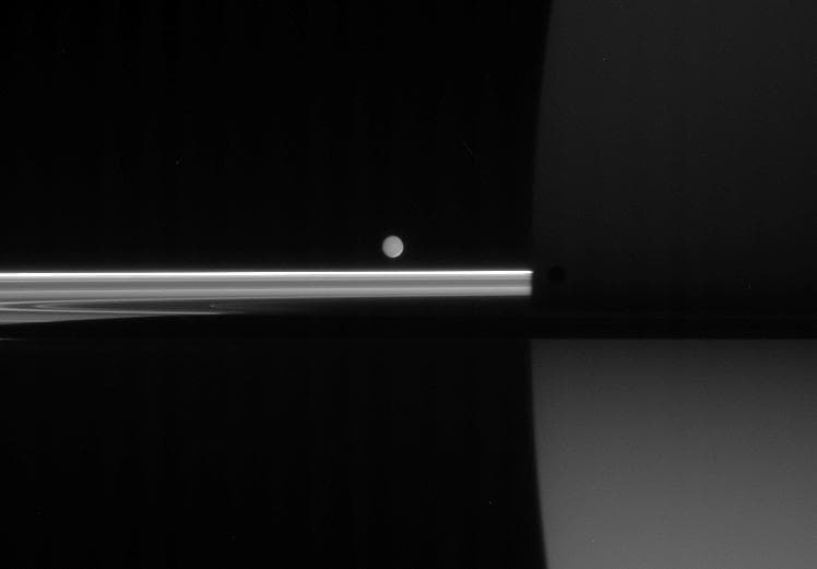 NASA image: Mimas in Hiding