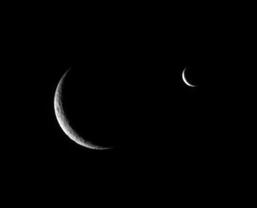 NASA image: Enceladus Approaches