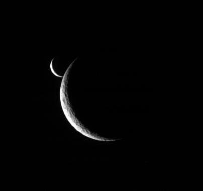 NASA image: Rhea Releases Enceladus