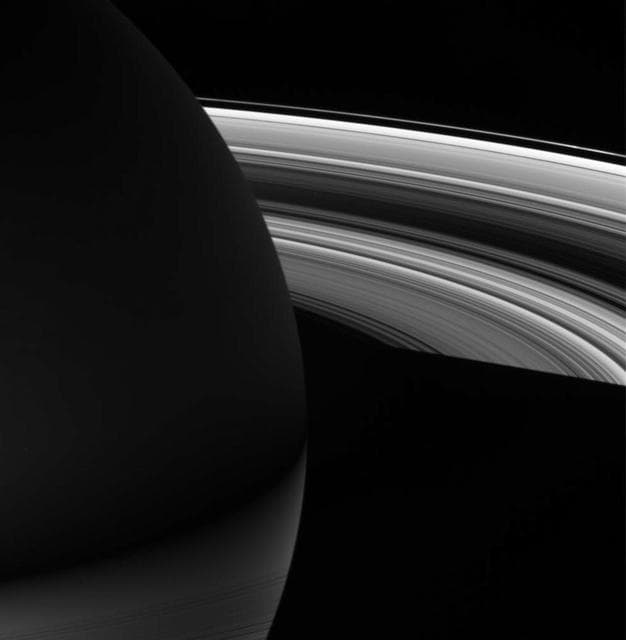 NASA image: Night on Saturn