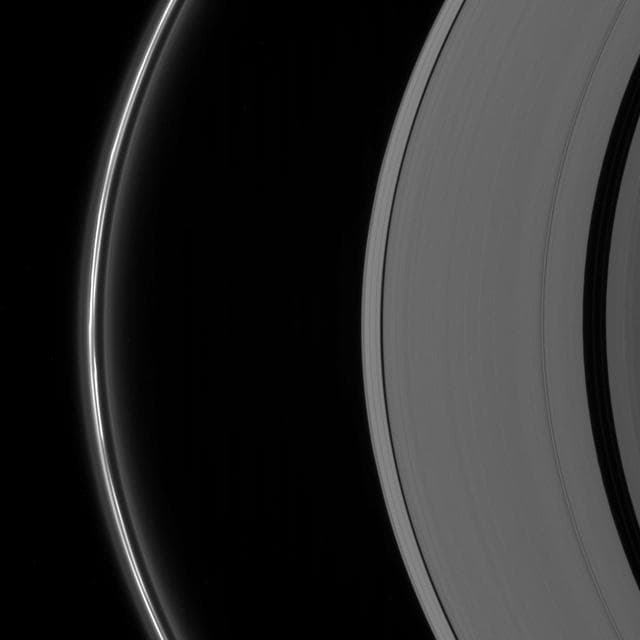 NASA image: Disturbances by Prometheus