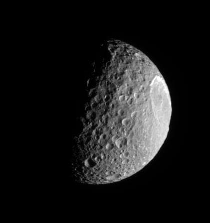 NASA image: Blasted Mimas