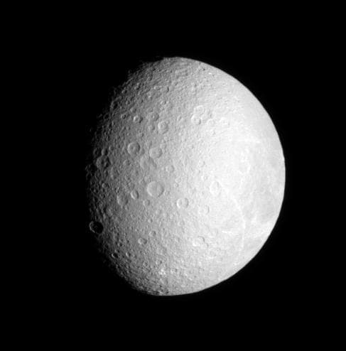 NASA image: Resplendent Rhea