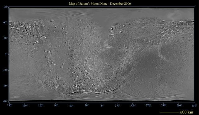 NASA image: Map of Dione - December 2006
