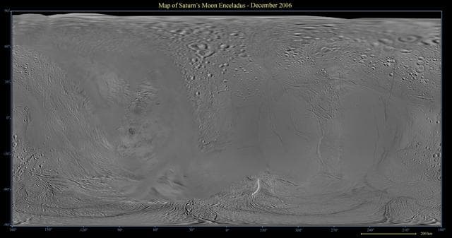 Map of Enceladus - December 2006
