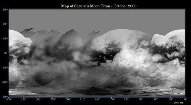 NASA image: Map of Titan - December 2006